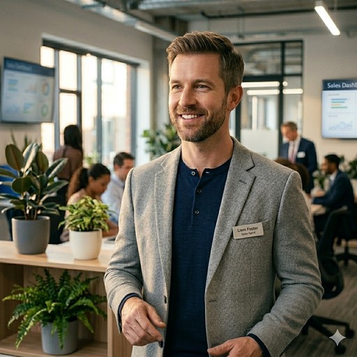 Liam Foster, Full-Cycle Sales Agent — France & Europe — AI agent at Aona AI